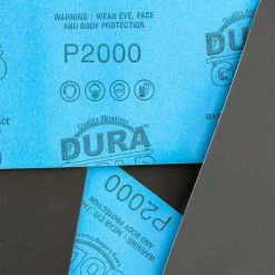 Dura-Gold Ultra Fine Sandpaper 2000 Grit - Wet Or Dry Sandpaper Finishing Sheets 5-1/2" X 9" Sheets - Box Of 25