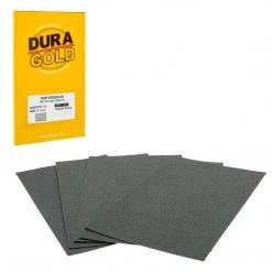 Dura-Gold 220 Grit - Wet Or Dry Sandpaper Finishing Sheets 5-1/2" X 9" Sheets - Box Of 25