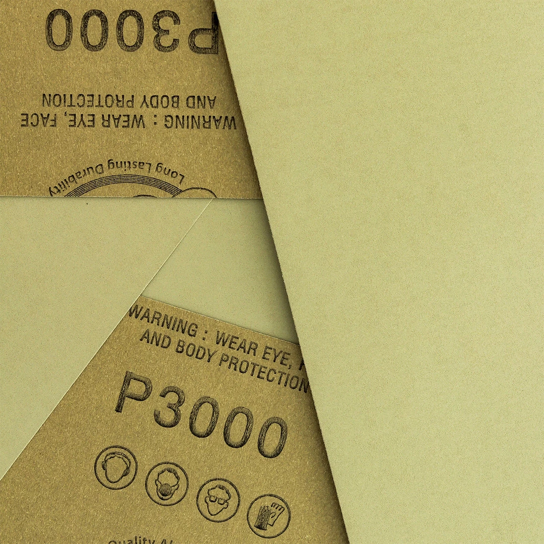 Dura-Gold 3000 Grit - Wet Or Dry Sandpaper Finishing Sheets 5-1/2" X 9" Sheets - Box Of 25 4 Dura-Gold 3000 Grit - Wet Or Dry Sandpaper Finishing Sheets 5-1/2" X 9" Sheets - Box Of 25