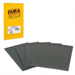 Dura-Gold 320 Grit - Wet Or Dry Sandpaper Finishing Sheets 5-1/2" X 9" Sheets - Box Of 25 Ultra Fine Sandpaper