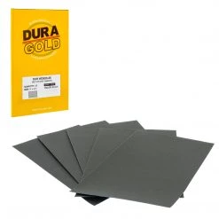 Dura-Gold Ultra Fine Sandpaper 500 Grit - Wet Or Dry Sandpaper Finishing Sheets 5-1/2" X 9" Sheets - Box Of 25