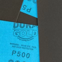 Dura-Gold Ultra Fine Sandpaper 500 Grit - Wet Or Dry Sandpaper Finishing Sheets 5-1/2" X 9" Sheets - Box Of 25