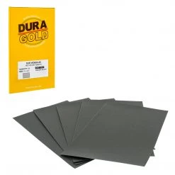 Dura-Gold 600 Grit - Wet Or Dry Sandpaper Finishing Sheets 5-1/2" X 9" Sheets - Box Of 25