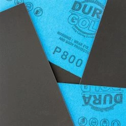 Dura-Gold 800 Grit - Wet Or Dry Sandpaper Finishing Sheets 5-1/2" X 9" Sheets - Box Of 25 Ultra Fine Sandpaper