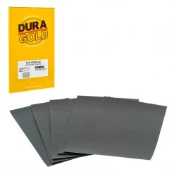 Dura-Gold 800 Grit - Wet Or Dry Sandpaper Finishing Sheets 5-1/2" X 9" Sheets - Box Of 25 Ultra Fine Sandpaper