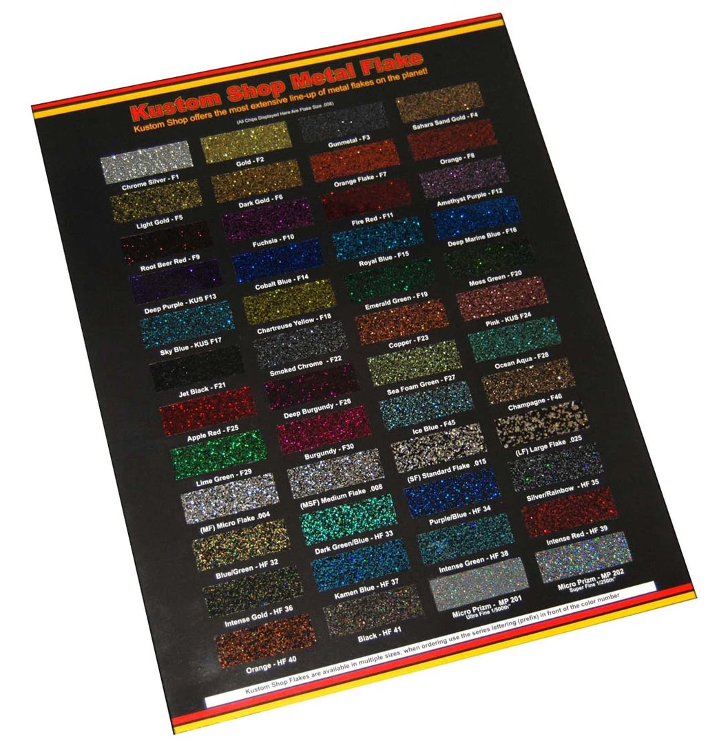 Custom Shop Color Chart For Metal Flakes Color Charts 3 Custom Shop Color Chart For Metal Flakes Color Charts