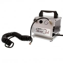 Iwata Silver Jet - Quiet, Light Duty, Entry-Level, Compact & Reliable Air Compressor With Air Hose