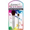Custom Body Art Set Of 2 Glitter Tattoo Brushes; Blister Packed Alcohol-Based Body Paint 2 Custom Body Art Set Of 2 Glitter Tattoo Brushes; Blister Packed Alcohol-Based Body Paint