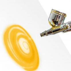 Custom Body Art Alcohol-Based Body Paint Yellow Airbrush Temporary Tattoo Body Paint Makeup, 8 Oz.