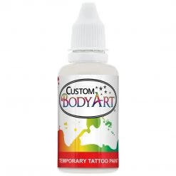 Custom Body Art Alcohol-Based Body Paint White Airbrush Temporary Tattoo Body Paint Makeup, 1 Oz.