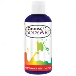 Custom Body Art Purple Airbrush Temporary Tattoo Body Paint Makeup, 8 Oz. Alcohol-Based Body Paint