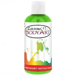 Custom Body Art Lime Green Airbrush Temporary Tattoo Body Paint Makeup, 8 Oz.