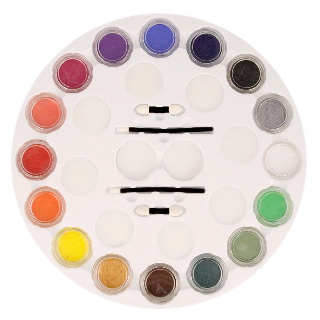 Custom Body Art 16 Color Rainbow Wheel Glitter Tattoo Set & 32 Color Face Painting Combo Set - 50 Variety Stencils 2 Glitter Brushes 4 Body Glues 24 Sponges 8 Brushes Alcohol-Based Body Paint 4 Custom Body Art 16 Color Rainbow Wheel Glitter Tattoo Set & 32 Color Face Painting Combo Set - 50 Variety Stencils 2 Glitter Brushes 4 Body Glues 24 Sponges 8 Brushes Alcohol-Based Body Paint