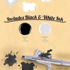 Alcohol-Based Body Paint Custom Body Art 2 Color Kit Temporary Tattoo Airbrush Paint Body Ink Set