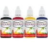 Custom Body Art Alcohol-Based Body Paint 4 Primary Color Airbrush Temporary Tattoo Body Painting Set; Black, Red, Blue And Yellow In 1 Oz. Bottles