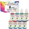 Custom Body Art 8 Secondary Color Airbrush Face & Body Water Based Painting Set, 1 Oz. Bottles