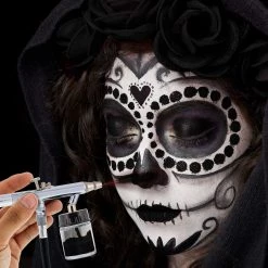 Custom Body Art Black Airbrush Face & Body Water Based Paint For Kids, 8 Oz. Water Based Body Paint