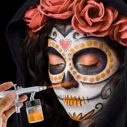 Custom Body Art Water Based Body Paint Yellow Airbrush Face & Body Water Based Paint For Kids, 8 Oz.