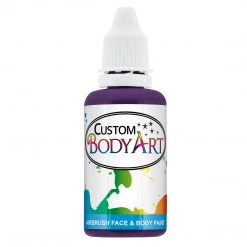 Custom Body Art Water Based Body Paint Purple Airbrush Face & Body Water Based Paint For Kids, 1 Oz.