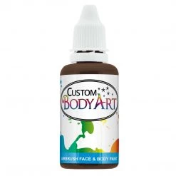 Custom Body Art Water Based Body Paint Brown Airbrush Face & Body Water Based Paint For Kids, 1 Oz.
