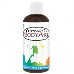 Custom Body Art Water Based Body Paint Brown Airbrush Face & Body Water Based Paint For Kids, 8 Oz.