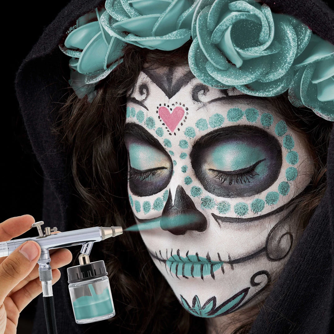 Custom Body Art Water Based Body Paint Aqua Blue Airbrush Face & Body Water Based Paint For Kids, 8 Oz. 6 Custom Body Art Water Based Body Paint Aqua Blue Airbrush Face & Body Water Based Paint For Kids, 8 Oz.