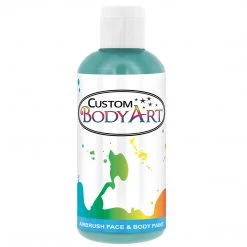 Custom Body Art Water Based Body Paint Aqua Blue Airbrush Face & Body Water Based Paint For Kids, 8 Oz.