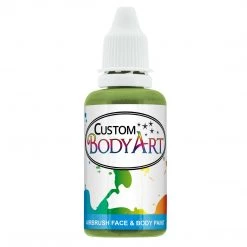 Custom Body Art Lime Green Airbrush Face & Body Water Based Paint For Kids, 1 Oz.