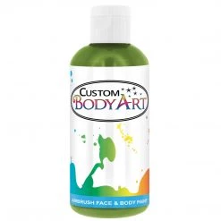 Custom Body Art Lime Green Airbrush Face & Body Water Based Paint For Kids, 8 Oz.