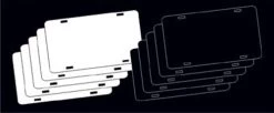 Custom Shop Blank Aluminum License Plate Tag Paint Panels, Black (10/Pack) Aluminum Sign Blanks