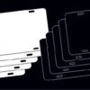 Custom Shop Blank Aluminum License Plate Tag Paint Panels, Black & White (10/Pack) Aluminum Sign Blanks