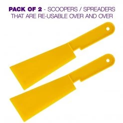 Body Filler Tools Custom Shop - Long Handle Body Filler Spatula Goop Scoop Spreader (Pack Of 2) - Autobody Dent Repair - Use For Epoxy Resins, Acrylic Paint Pouring Art