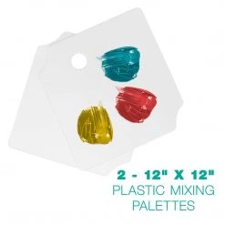 Custom Shop Body Filler Tools 12" X 12" AutoBody Filler Plastic Mixing Board/Palete (Pack Of 2) - Also Useful As An Artist Palette