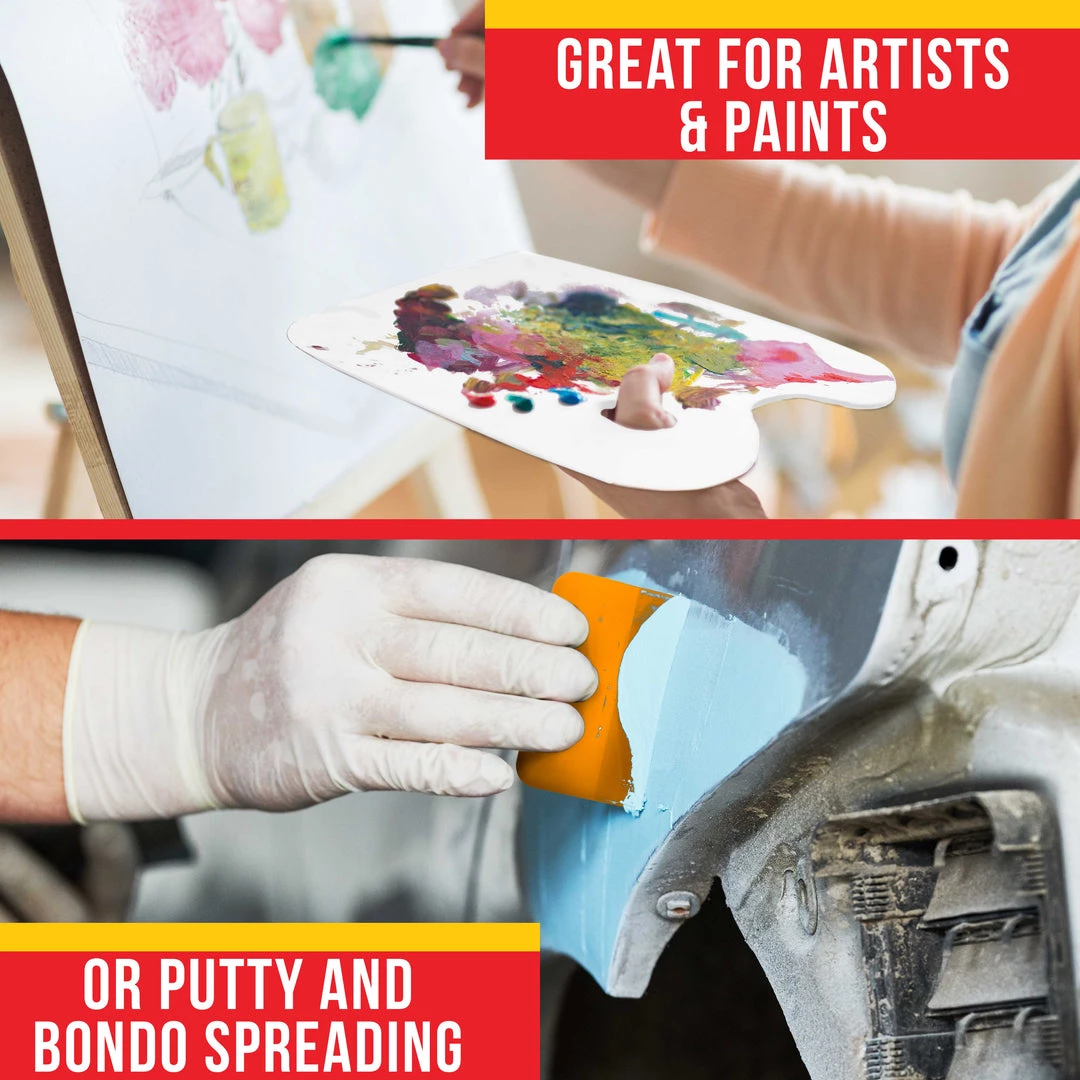 Custom Shop Plastic 14-1/2" X 10" Body Filler Mixing Board/Pallete - (Pack Of 2) 6 Custom Shop Plastic 14-1/2" X 10" Body Filler Mixing Board/Pallete - (Pack Of 2)