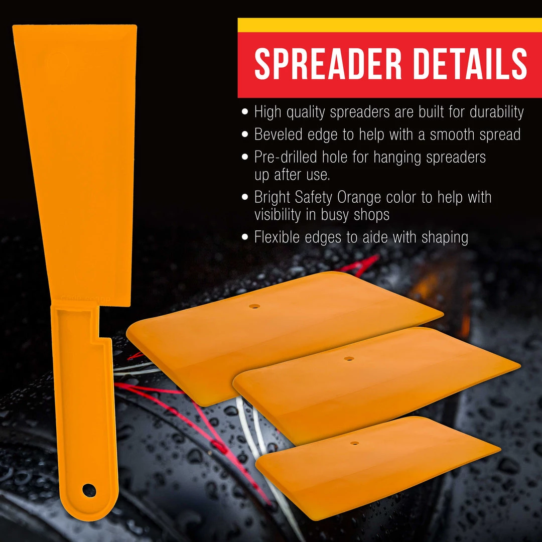 Custom Shop Body Filler Mixing Board With Plastic Spreaders 5 Custom Shop Body Filler Mixing Board With Plastic Spreaders