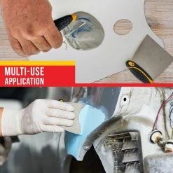 Custom Shop Body Filler Tools 4-Piece Set Of Carbon Spring Steel Body Filler And Putty Spreaders/Scraper Set With Handles (2