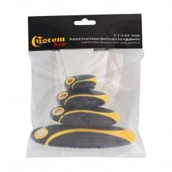 Custom Shop Body Filler Tools 4-Piece Set Of Carbon Spring Steel Body Filler And Putty Spreaders/Scraper Set With Handles (2