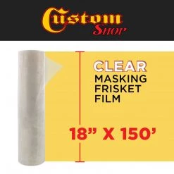 Airbrush Masking & Film Custom Shop 18" X 150' Roll Of Clear Masking Film/Frisket For Artists, Airbrush Graphics, Automotive - Tracing, Cutting Templates, Stencil Making