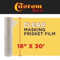 Airbrush Masking & Film Custom Shop 18" X 30' Roll Of Clear Masking Film/Frisket For Artists, Airbrush Graphics, Automotive - Tracing, Cutting Templates, Stencil Making