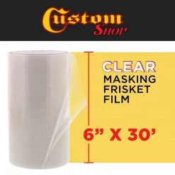 Custom Shop 6" X 30' Roll Of Clear Masking Film/Frisket For Artists, Airbrush Graphics, Automotive - Tracing, Cutting Templates, Stencil Making Airbrush Masking & Film