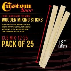 Custom Shop Sticks & Strainers 12 In. Paint Mixing Paddles, Birch Wood (25/Pack)