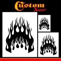 Stencils Custom Shop Airbrush Flame Licks Stencil Set (Flame Licks Design #1 In 3 Scale Sizes) - Laser Cut Reusable Templates