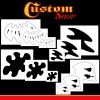 Custom Shop Stencils Complete Live Fire Set Includes 3 Sizes Of All 4 Flame Elements