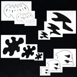 Custom Shop Stencils Complete Live Fire Set Includes 3 Sizes Of All 4 Flame Elements