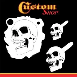 Stencils Custom Shop Airbrush Stencil Skull Design Set #4 (3 Different Scale Sizes) - 3 Laser Cut Reusable Templates