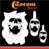 Stencils Custom Shop Airbrush Stencil Skull Design Set #8 (3 Different Scale Sizes) - 3 Laser Cut Reusable Templates