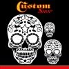 Custom Shop Airbrush Sugar Skull Day Of The Dead Stencil Set (Skull Design #10 In 3 Scale Sizes) - Laser Cut Reusable Templates