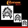 Custom Shop Airbrush Skeleton Skull Indian Chief Stencil Set (Skull Design #11 In 3 Scale Sizes) - Laser Cut Reusable Templates