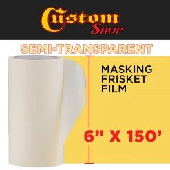 Airbrush Masking & Film Custom Shop 6" X 150' Roll Of Semi-Transparent Masking Film/Frisket For Artists, Airbrush Graphics, Auto, Tracing, Cutting Templates, Stencil Making