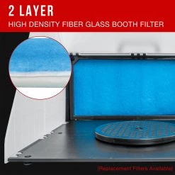 Master Airbrush Portable Hobby Airbrush Spray Booth Kit With 7.5 In. Diameter Revolving Turntable (Exhaust Extension Hose Not Included) 13 Master Airbrush Portable Hobby Airbrush Spray Booth Kit With 7.5 In. Diameter Revolving Turntable (Exhaust Extension Hose Not Included)